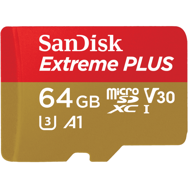 SanDisk Extreme 64GB MicroSD U3 UHS-1 Card - Plaza Cameras SanDisk Extreme 64GB MicroSD U3 UHS-1 Card - Plaza Cameras