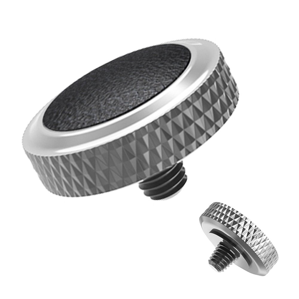 JJC Deluxe Soft Release Button - Silver & Black