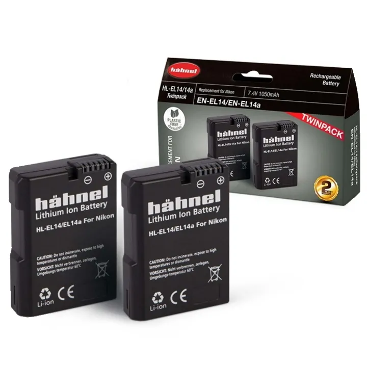 Hahnel EN-EL14 , EN-EL14a for Nikon Cameras Twin Pack Hahnel EN-EL14 , EN-EL14a for Nikon Cameras Twin Pack
