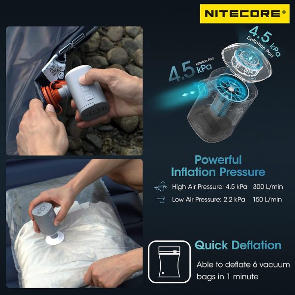 NITECORE AP10 AIR PUMP & TORCH ULTRA COMPACT - Plaza Cameras 2 NITECORE AP10 AIR PUMP & TORCH ULTRA COMPACT - Plaza Cameras