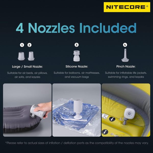 NITECORE AP10 AIR PUMP & TORCH ULTRA COMPACT - Plaza Cameras 4 NITECORE AP10 AIR PUMP & TORCH ULTRA COMPACT - Plaza Cameras
