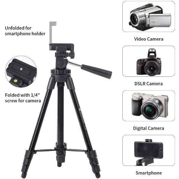 Gizomos G100 Tripod - With Built in Phone Holder - Plaza Cameras 1 Gizomos G100 Tripod - With Built in Phone Holder - Plaza Cameras