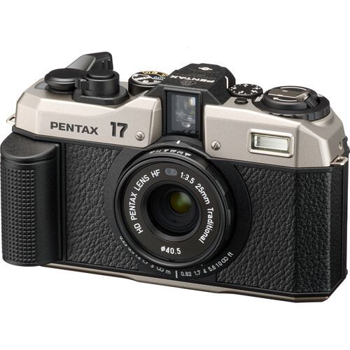 Pentax 17 HF 35mm Half Frame Silver & Black Compact Film Camera - Plaza Cameras 17 Pentax 17 HF 35mm Half Frame Silver & Black Compact Film Camera - Plaza Cameras
