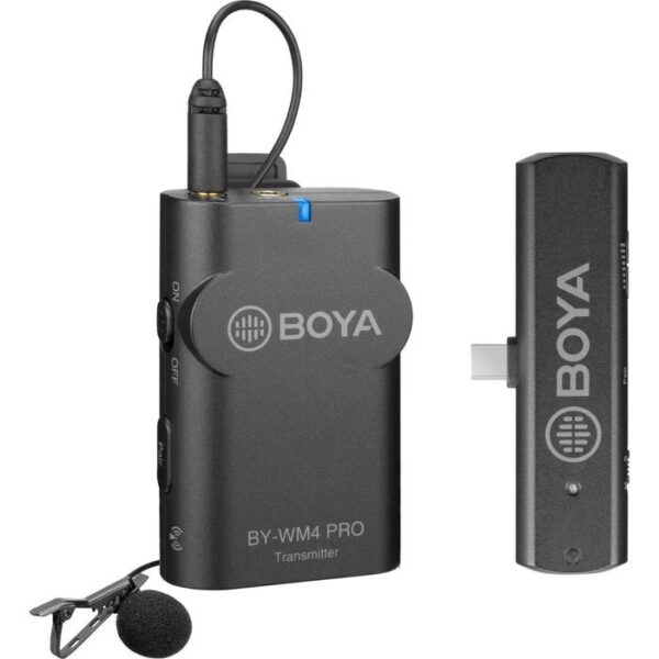 Boya 2.4GHz Pro wireless Microphone System 1T1R - Plaza Cameras Boya 2.4GHz Pro wireless Microphone System 1T1R - Plaza Cameras