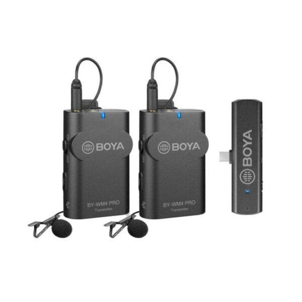 Boya 2.4GHz Pro wireless Microphone System 2T1R - Plaza Cameras Boya 2.4GHz Pro wireless Microphone System 2T1R - Plaza Cameras.jpg