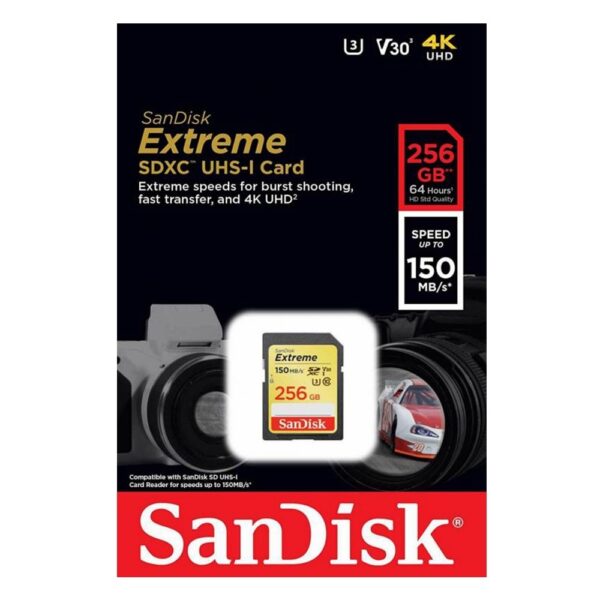 Sandisk Extreme SDXC UHS-I 256gb SD Card - Plaza Cameras 2 Sandisk Extreme SDXC UHS-I 256gb SD Card - Plaza Cameras