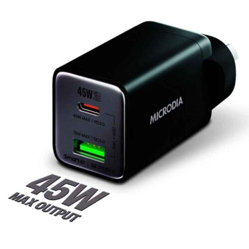Microdia SMARTCube Nano 45W GaN USB Wall Charger - Plaza Cameras Microdia SMARTCube Nano 45W GaN USB Wall Charger - Plaza Cameras